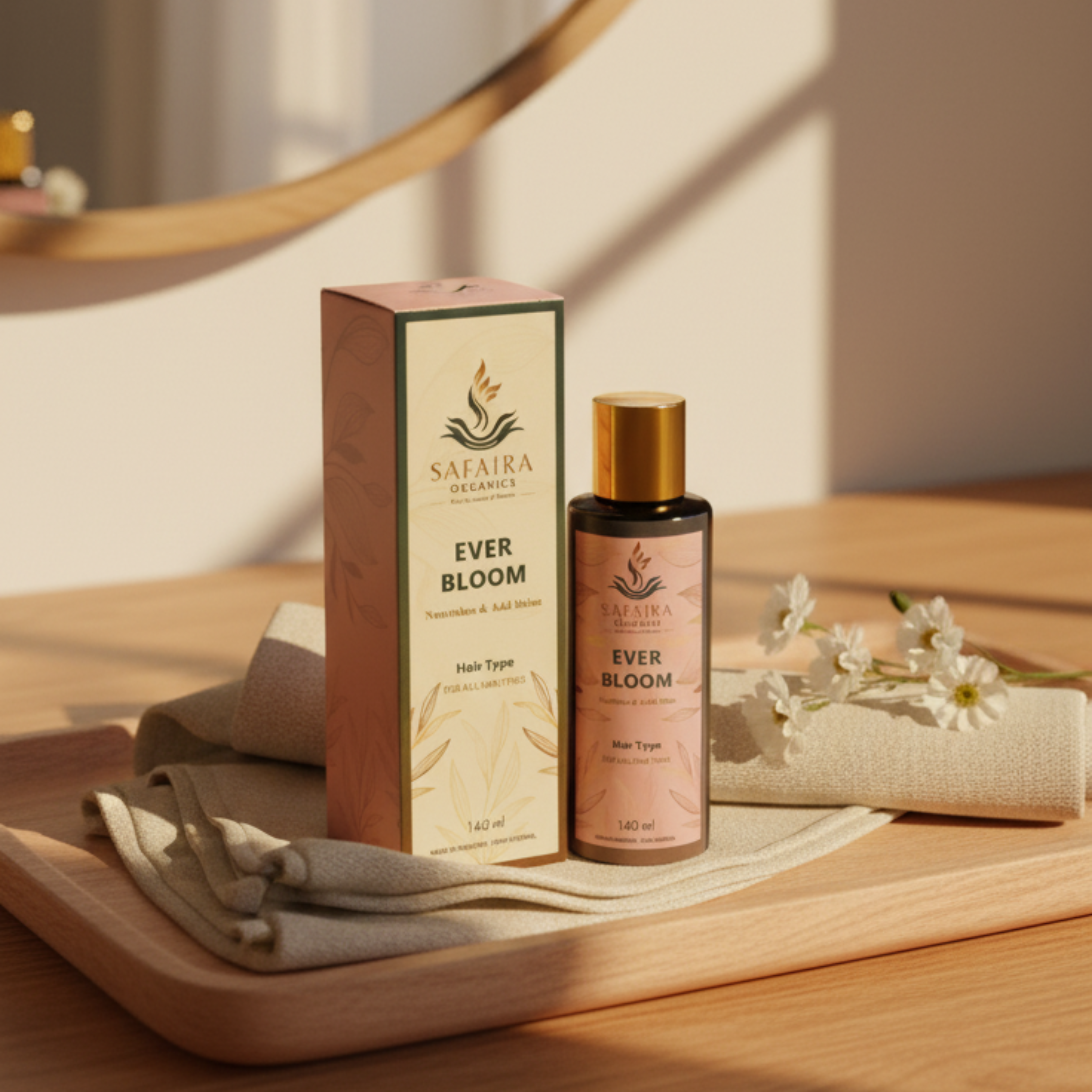 Ever Bloom Hair Oil in Pakistan – Lightweight Non-Greasy Shine & Frizz Control Oil | Safaira Organics