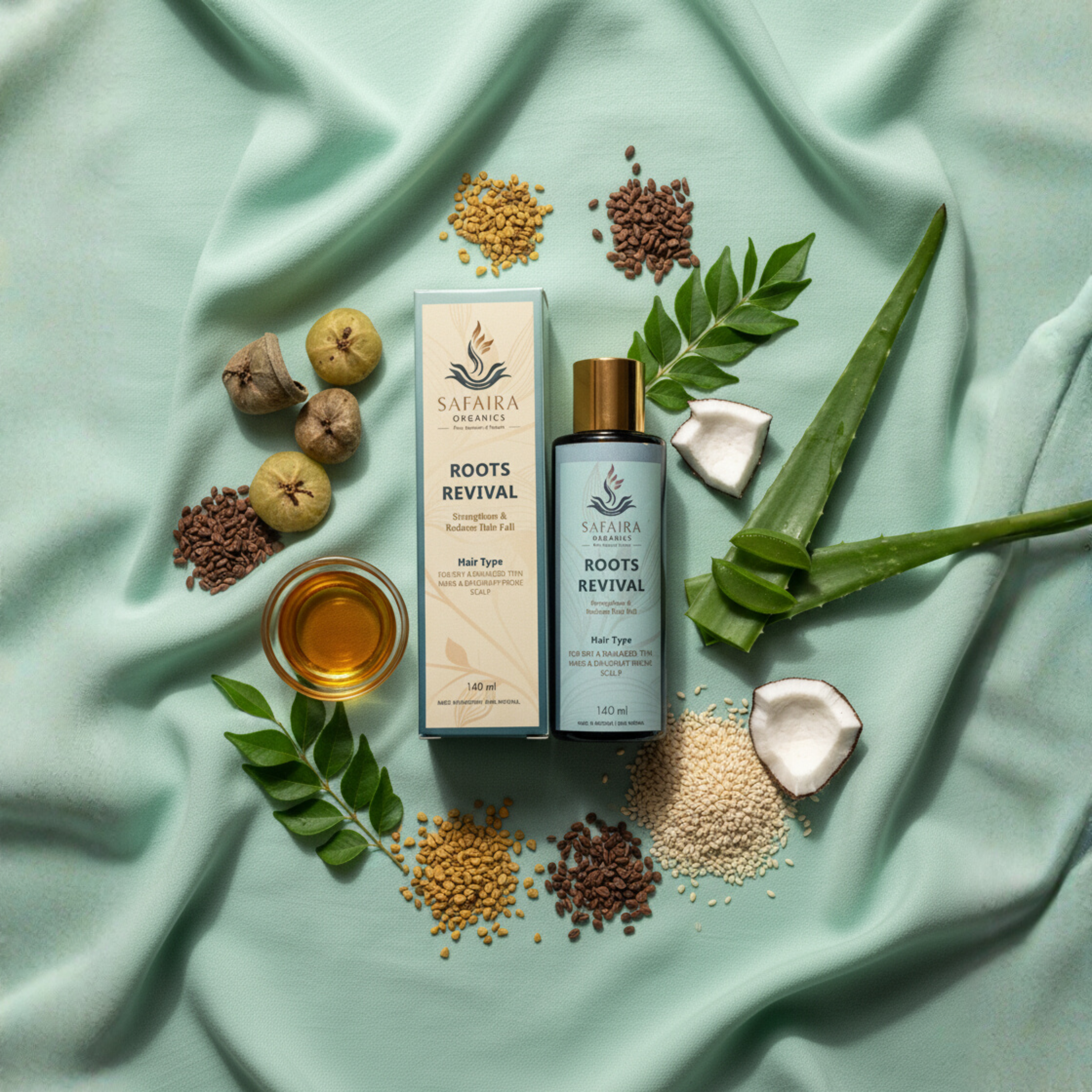 Roots Revival Hair Oil in Pakistan – Anti Hair Fall, Dandruff Control & Strong Hair Growth Formula | Safaira Organics