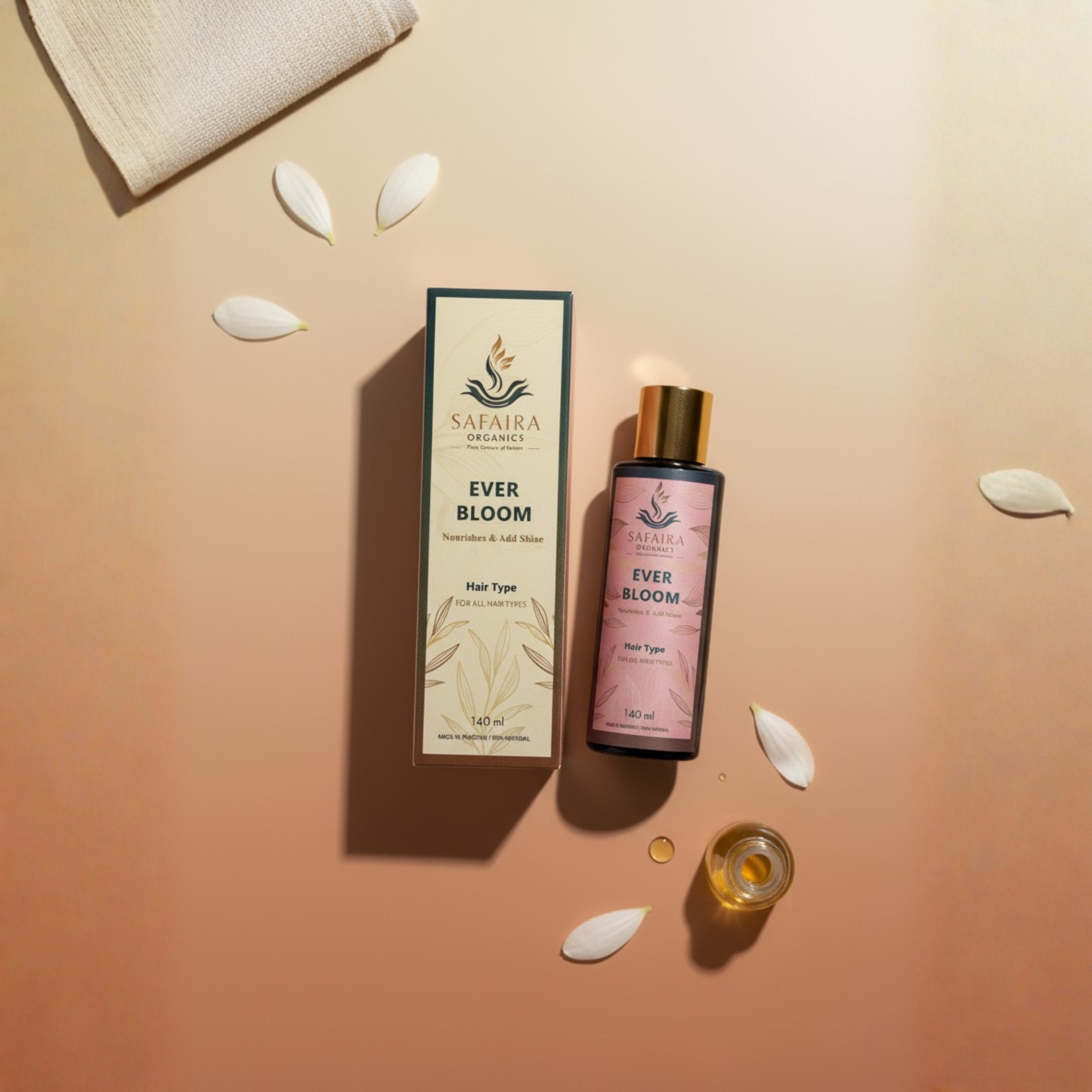 Ever Bloom Hair Oil in Pakistan – Lightweight Non-Greasy Shine & Frizz Control Oil | Safaira Organics